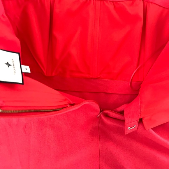 Tuckernuck Marin Crepe Strapless Top in Guava Pink Boned Corseted Bustier SZ: M - Picture 5 of 9